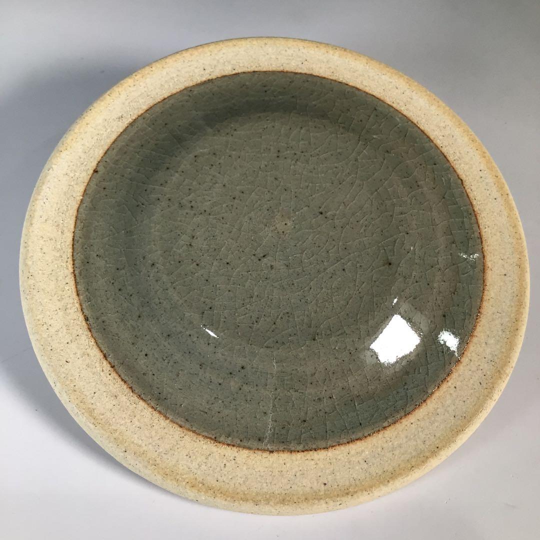 Ｎ１６５　水指　『明神窯　岡本高始造』『練上水指』　共箱　茶道具