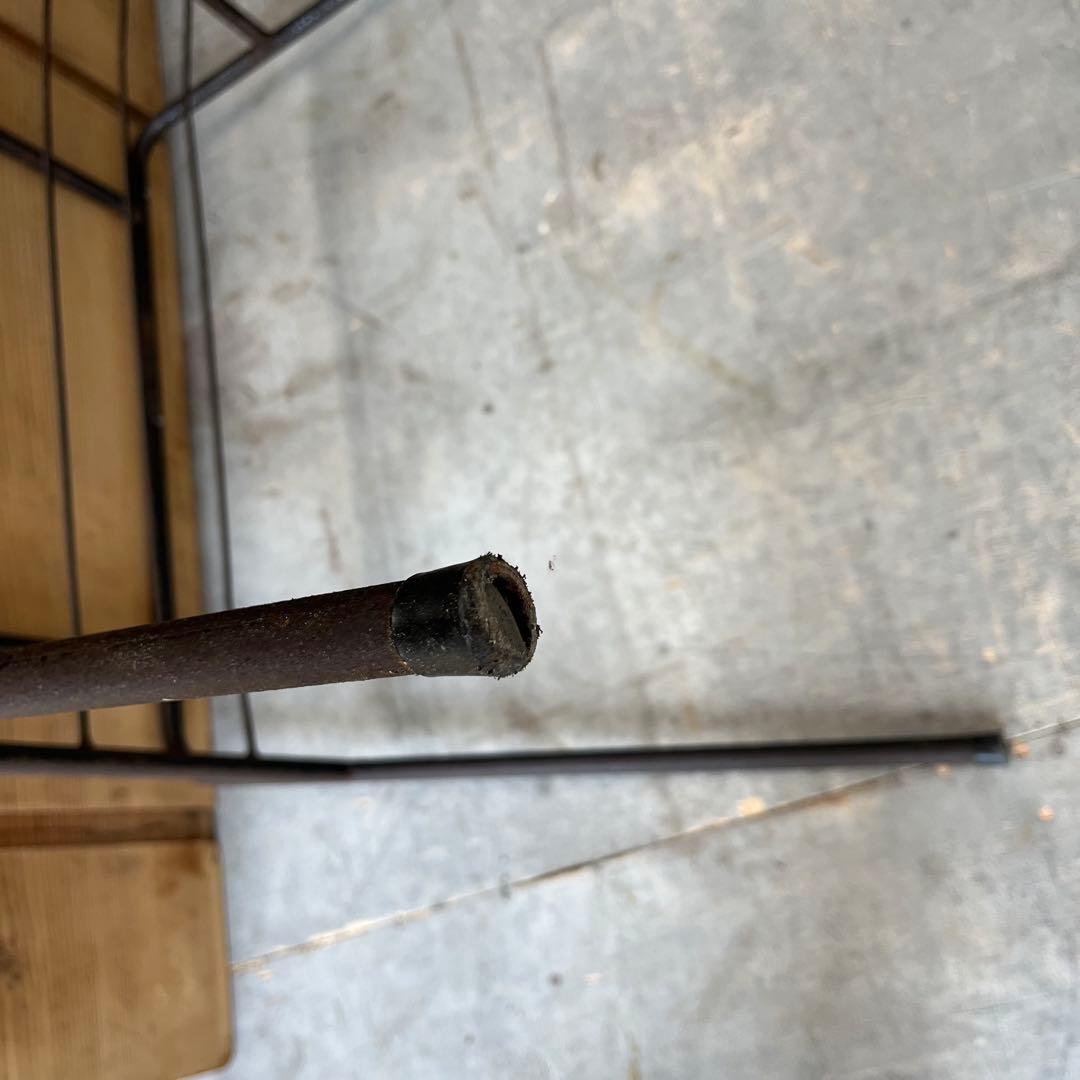 アンティーク アイアン テーブル 古材 一枚板 鉄脚 z542