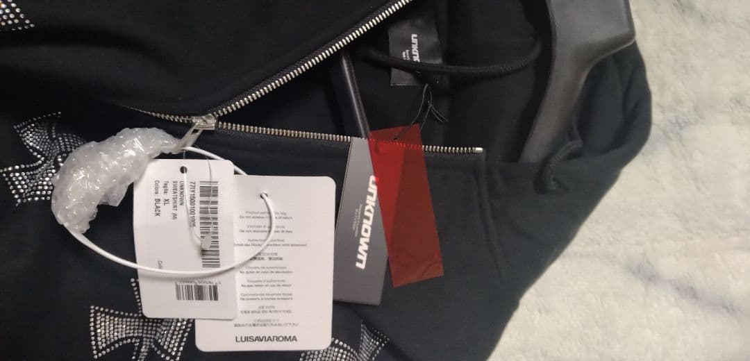 UnknownLondonメンズラインストーンパーカー新品ＸＬ