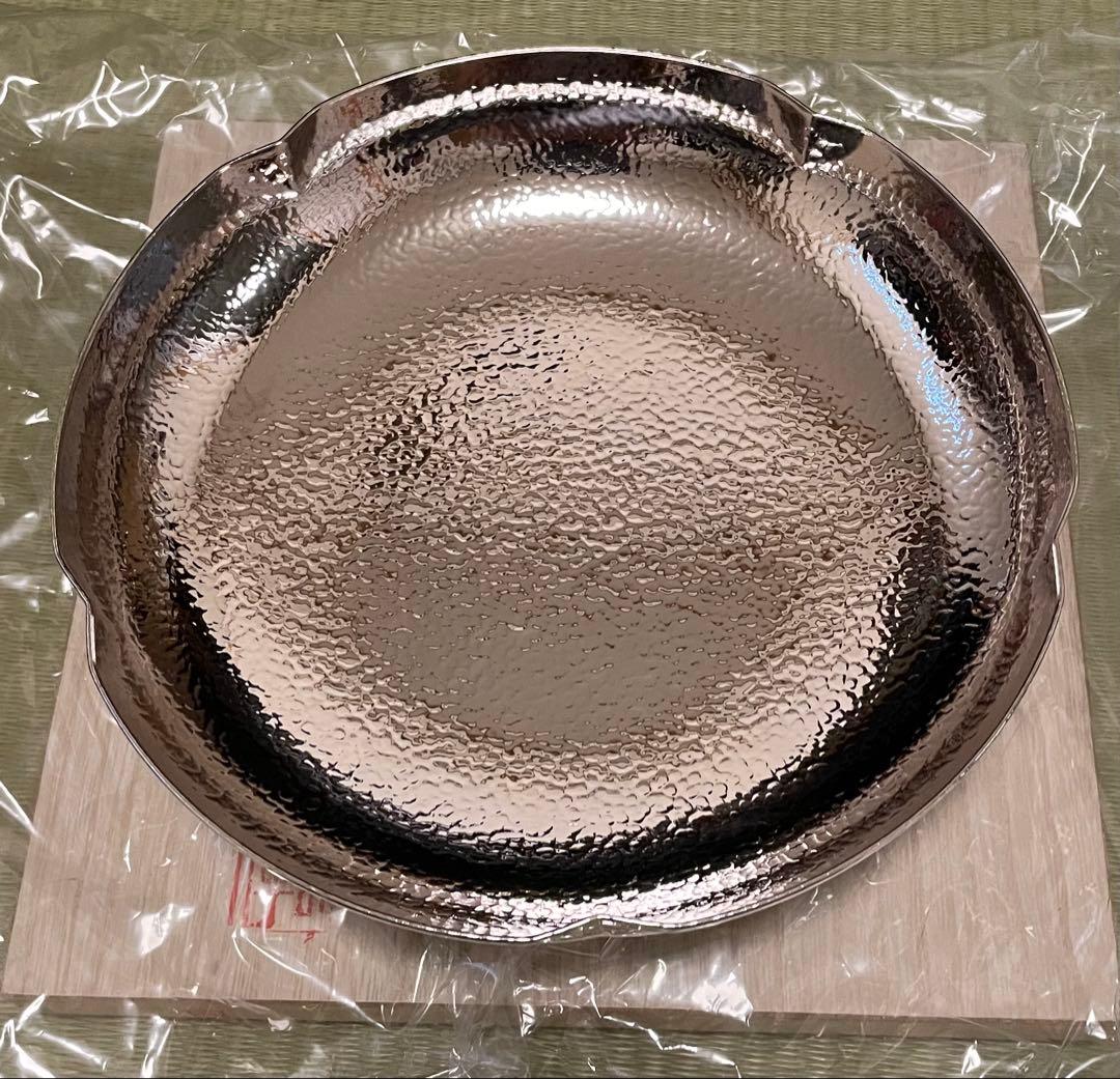 新品/銀皿☆食器の京・ばん 梅形 専用木箱付き