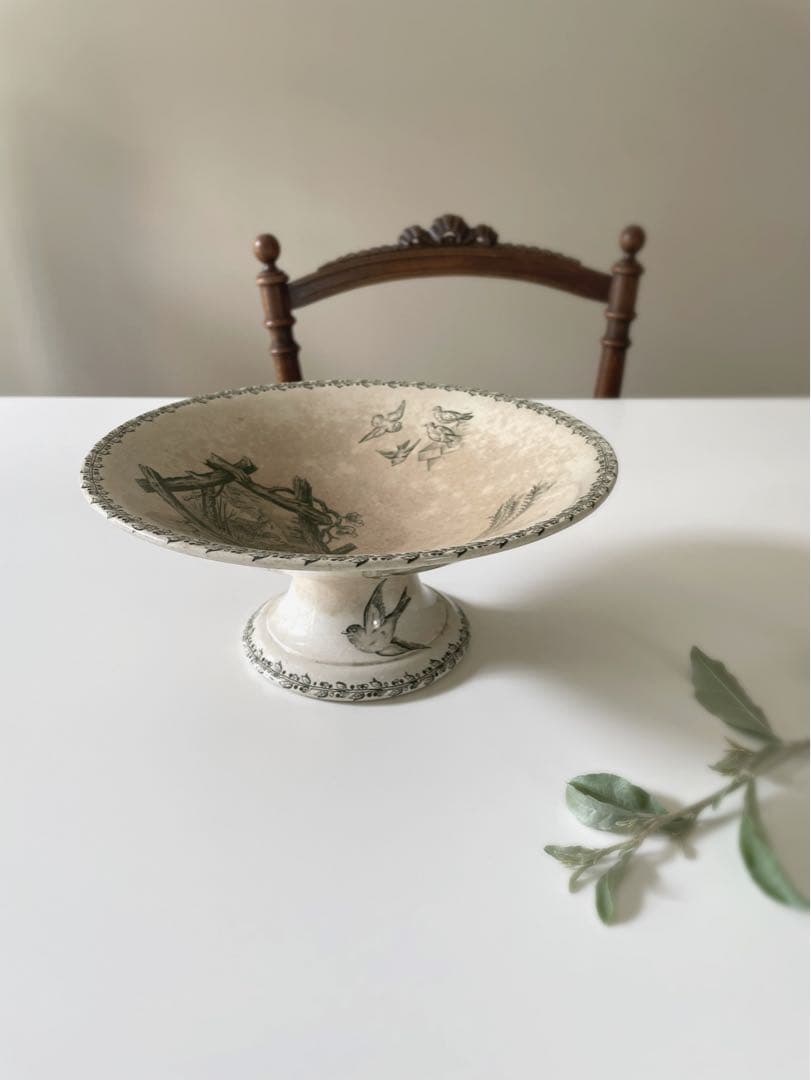 RU-5232マイセンクリスタルフクロウ彫刻大花瓶約25㎝