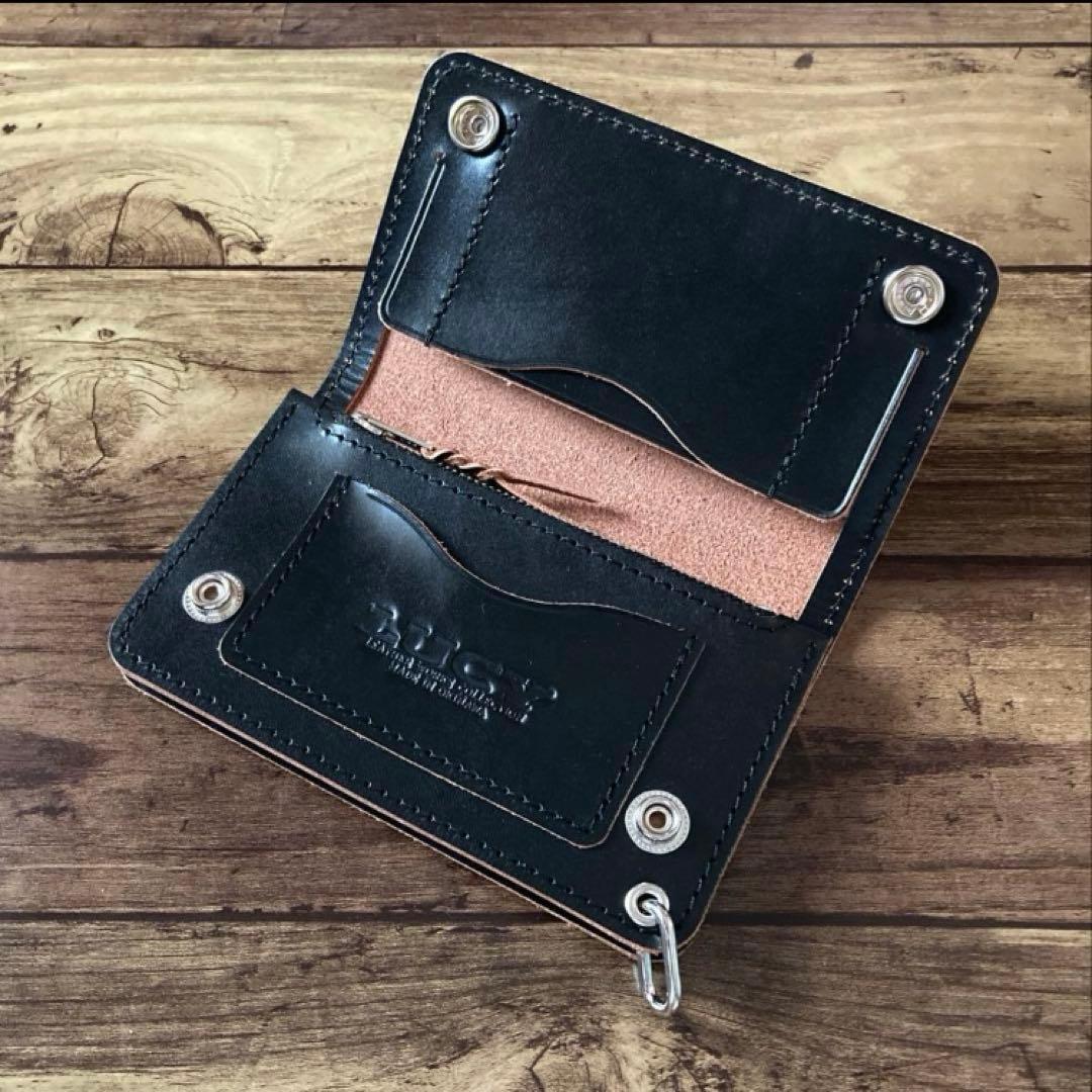 【高山道博】ミドルトラッカーウォレットアポロコンチョ【お札を折らずに収納】