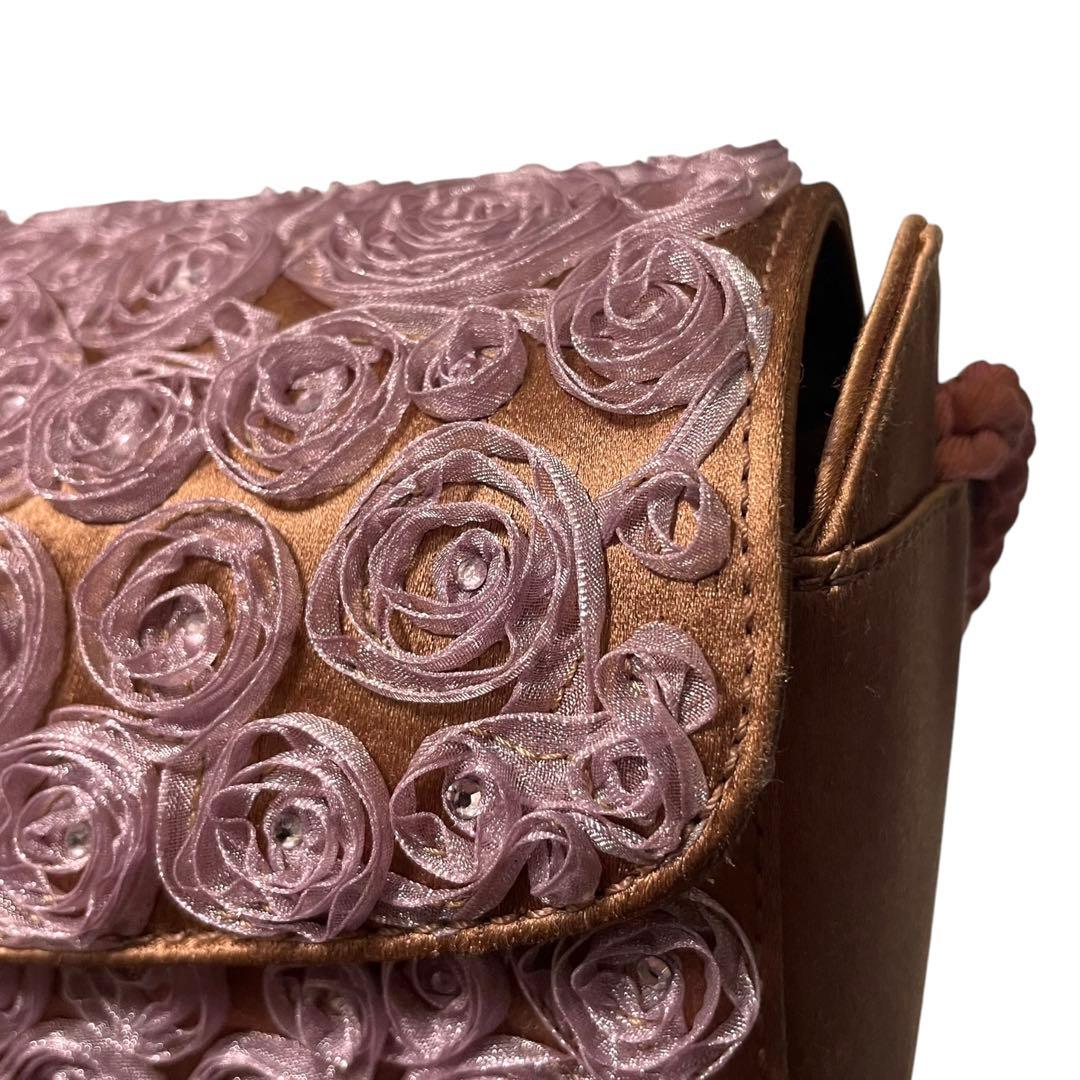 美品 ジョルジオアルマーニ クリスタル フリンジ パーティバッグ 希少モデル