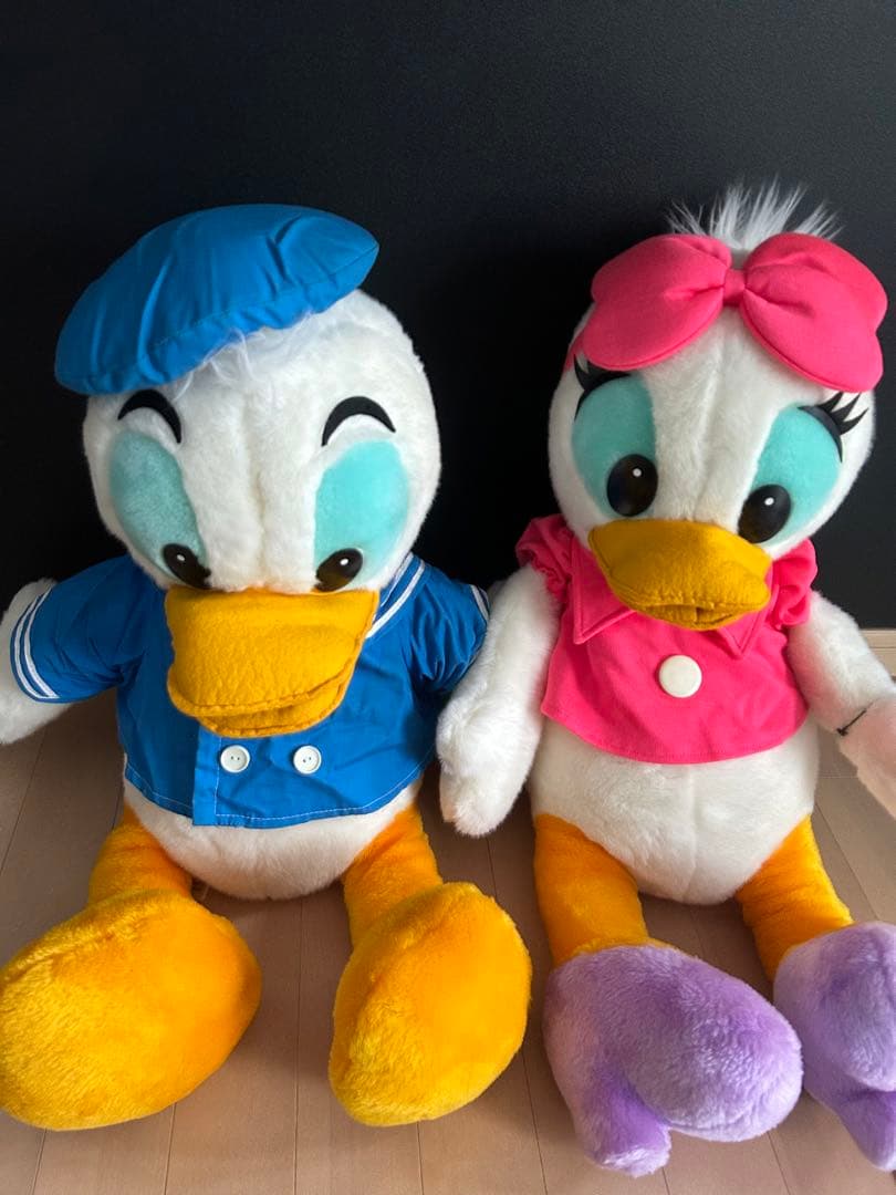 ヴィンテージ　ドナルドダック＆デイジーダック(Ｌ)　50㎝