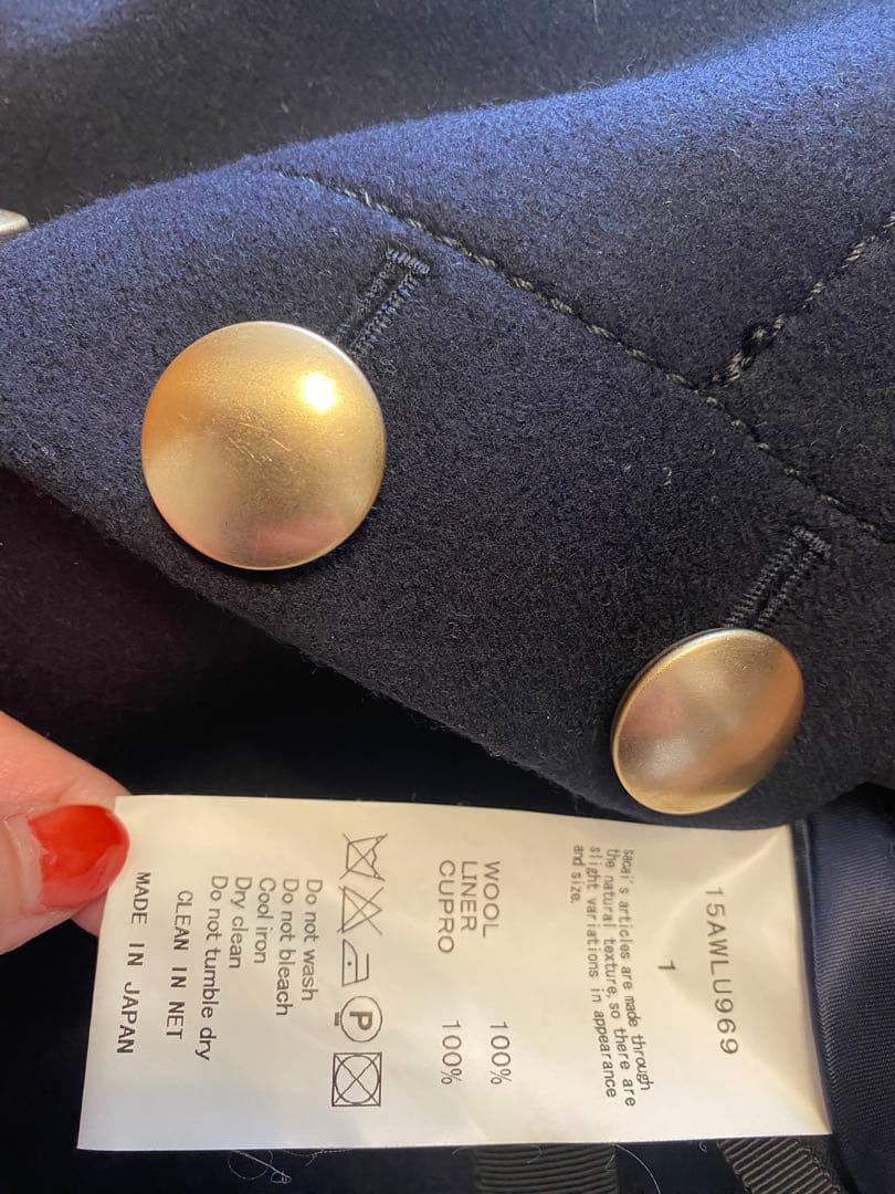 値下 美品 サカイラック メルトンショートパンツ 金ボタン