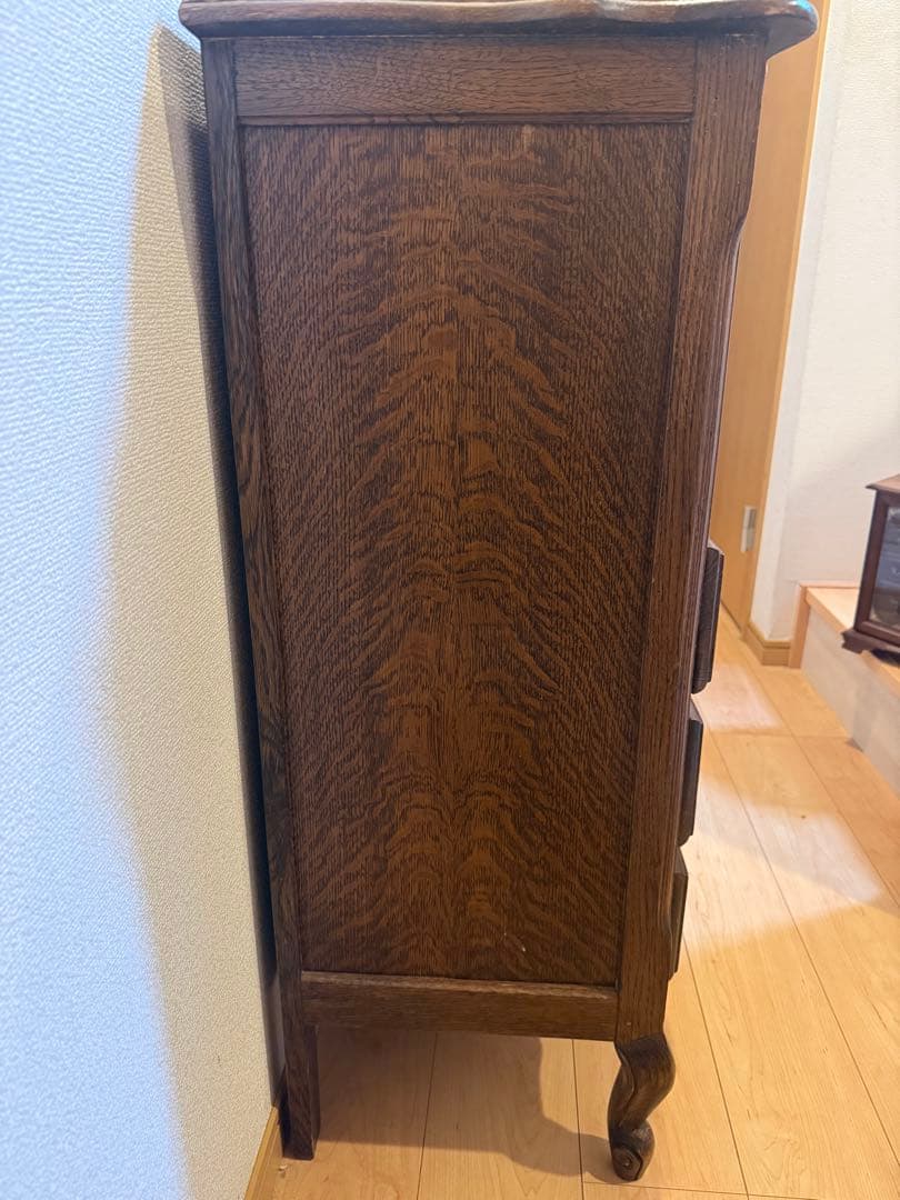 三越 ブルージュオーク材 サイドチェスト 電話台 ルーマニア