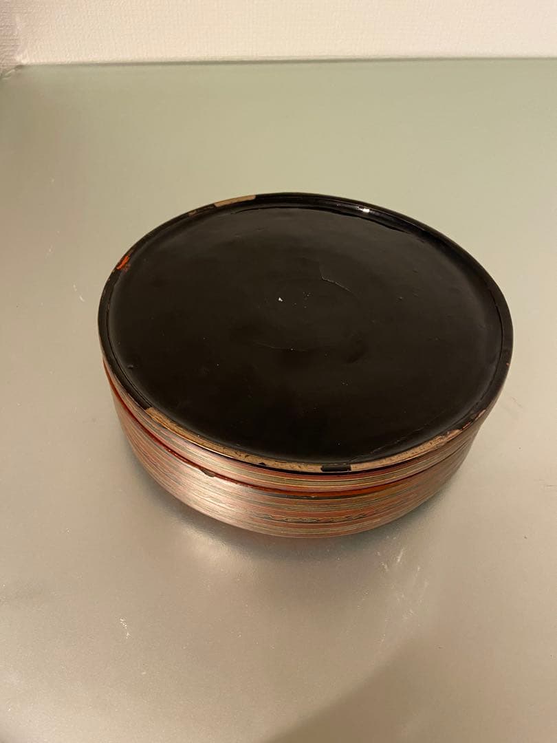 ビルマ70年代 漆器 重箱 装飾的模様 仕切り付き