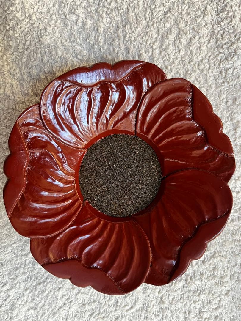 茶道具楽焼赤花入慶入造十五代吉左衛門極箱古物送料無料