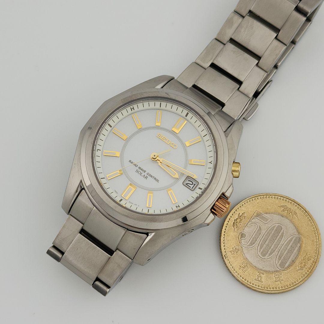極美品SEIKO セイコー　腕時計　7B22-B0H0 電波ソーラー　チタニウム