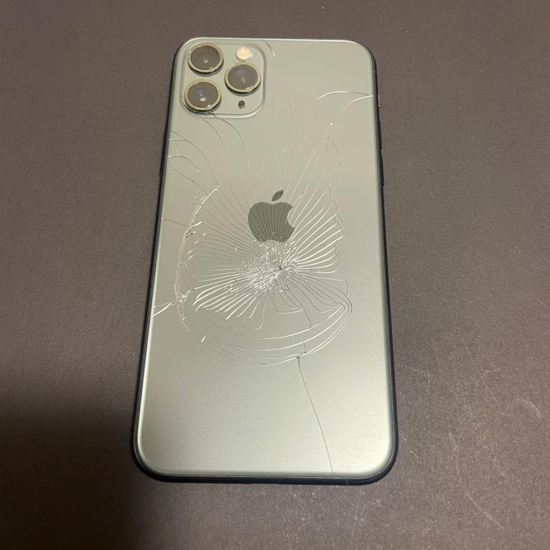 iPhone 11 Pro スペースグレー 本体画面割れ