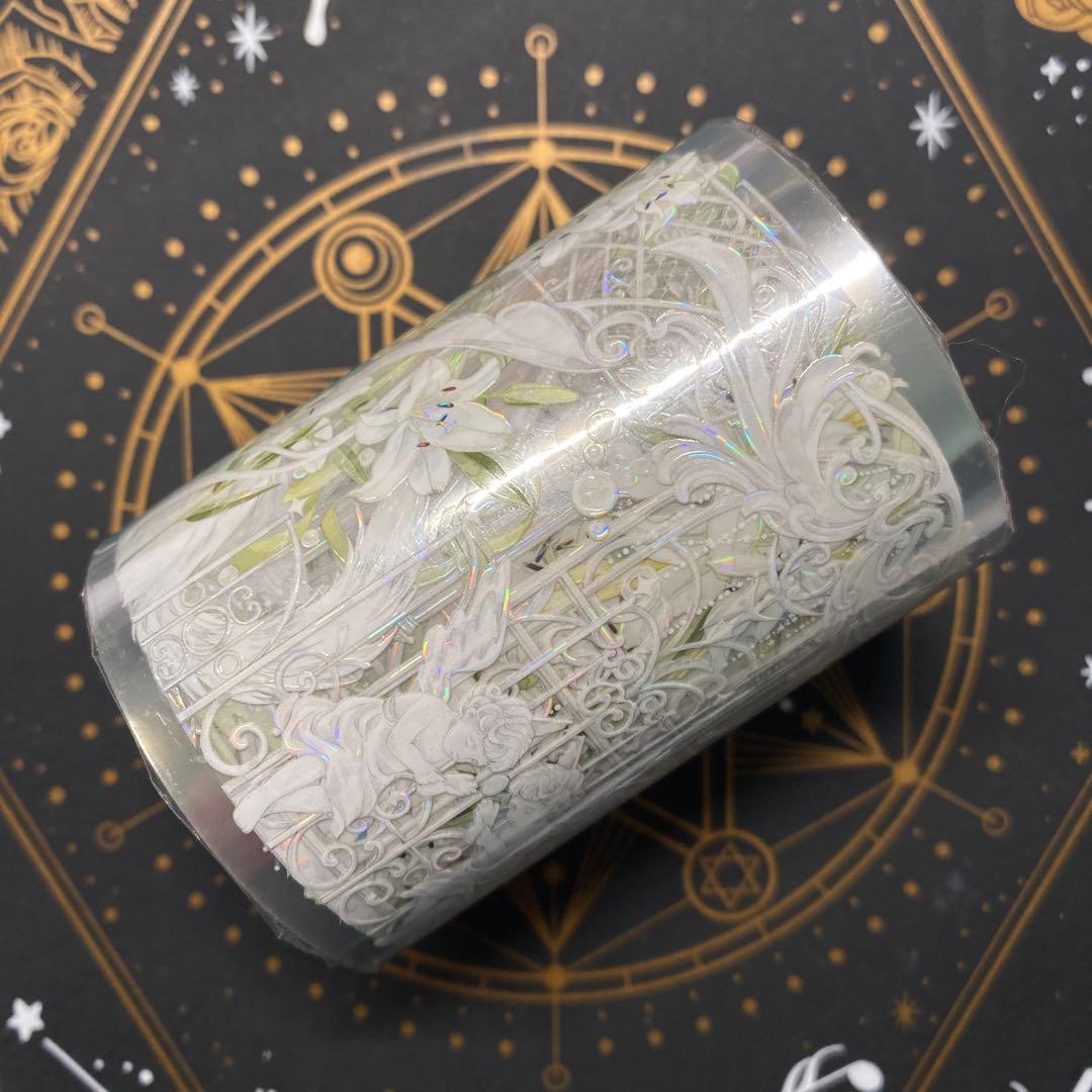 D】海外 10m巻 貝殻光/貝殻金マスキングテープ 人物系/お花系/景色系