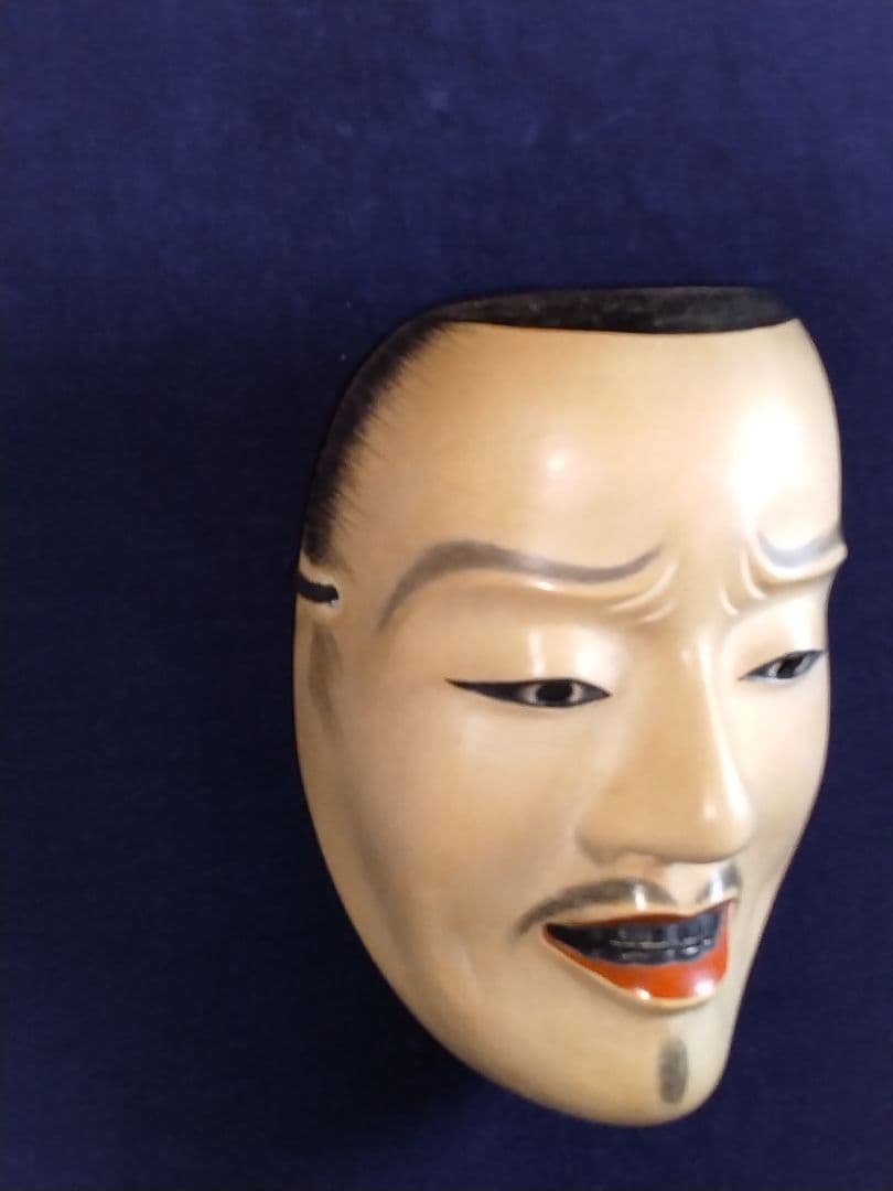 時代年代物 特大 木彫 塗金黒漆 般若 お面 壁飾り 縦約70㎝ 能面 東洋