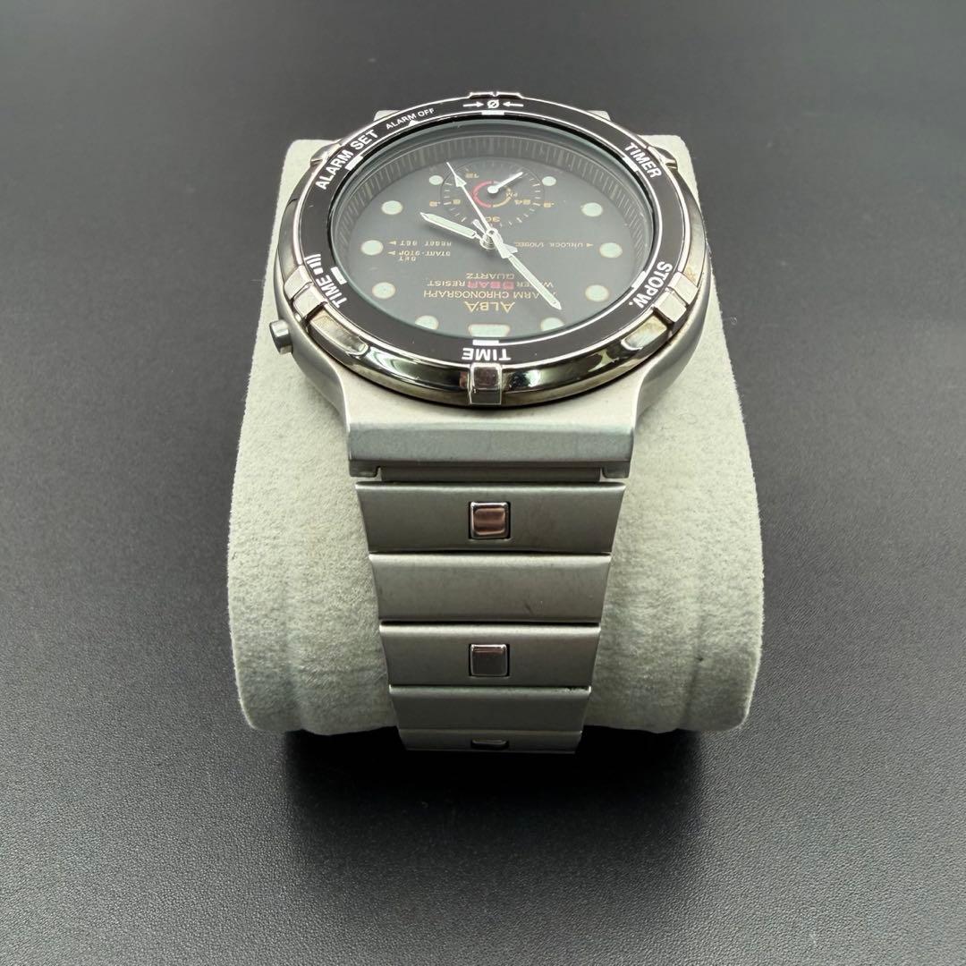 ALBA V600-6130 セイコー アルバ アラーム クロノグラフ