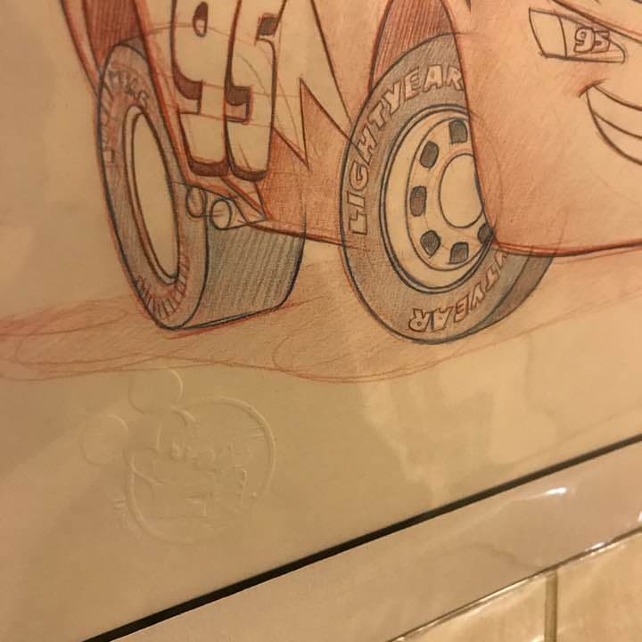カーズ Art Of Disney 世界に一枚 スケッチ マックイーン 絵画