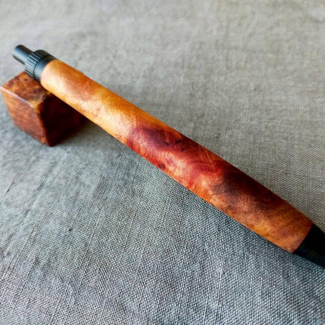 台湾楠瘤 ハンドメイド 木軸ボールペン G2 天然木 ブラック