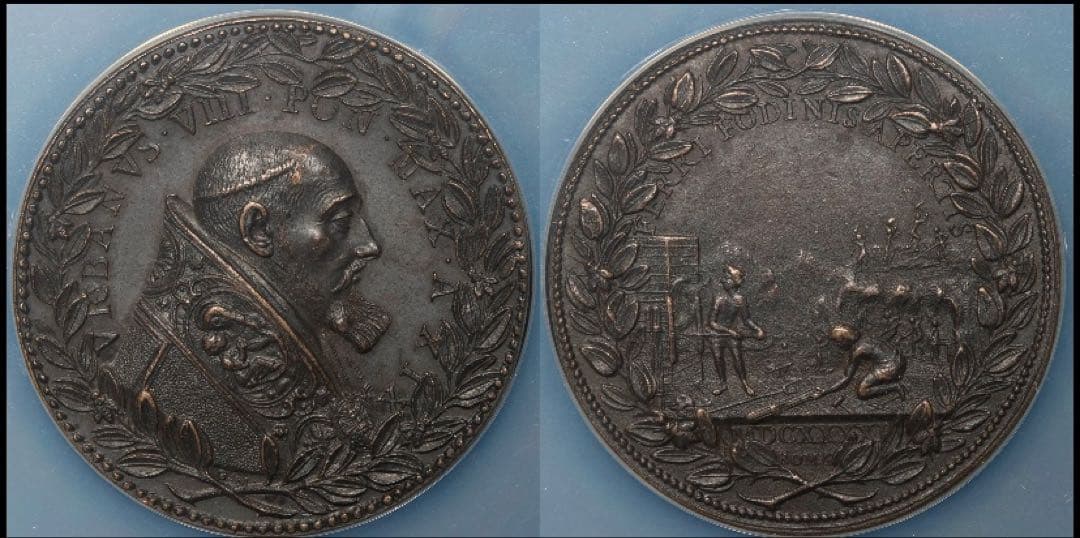 ウルバヌス8世 1641年 ブロンズメダル 特大スラブ入り ウルバヌス8世