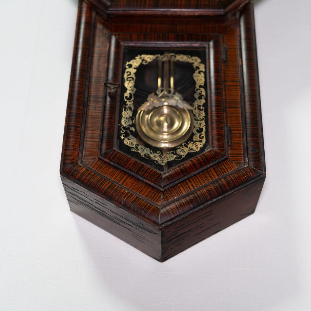 森合資会社　振り子時計　大正　昭和　オーバーホール済　動作品　八角尾長