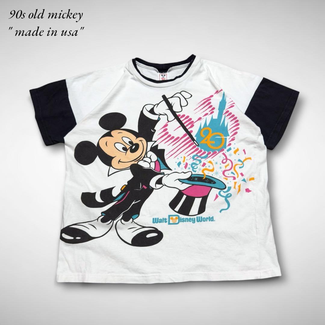 希少90sアメリカ製ミッキーマウスマジシャンTシャツフロリダディズニー