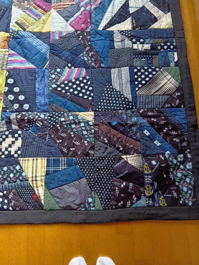 着物リメイク、キルトパッチワークマット