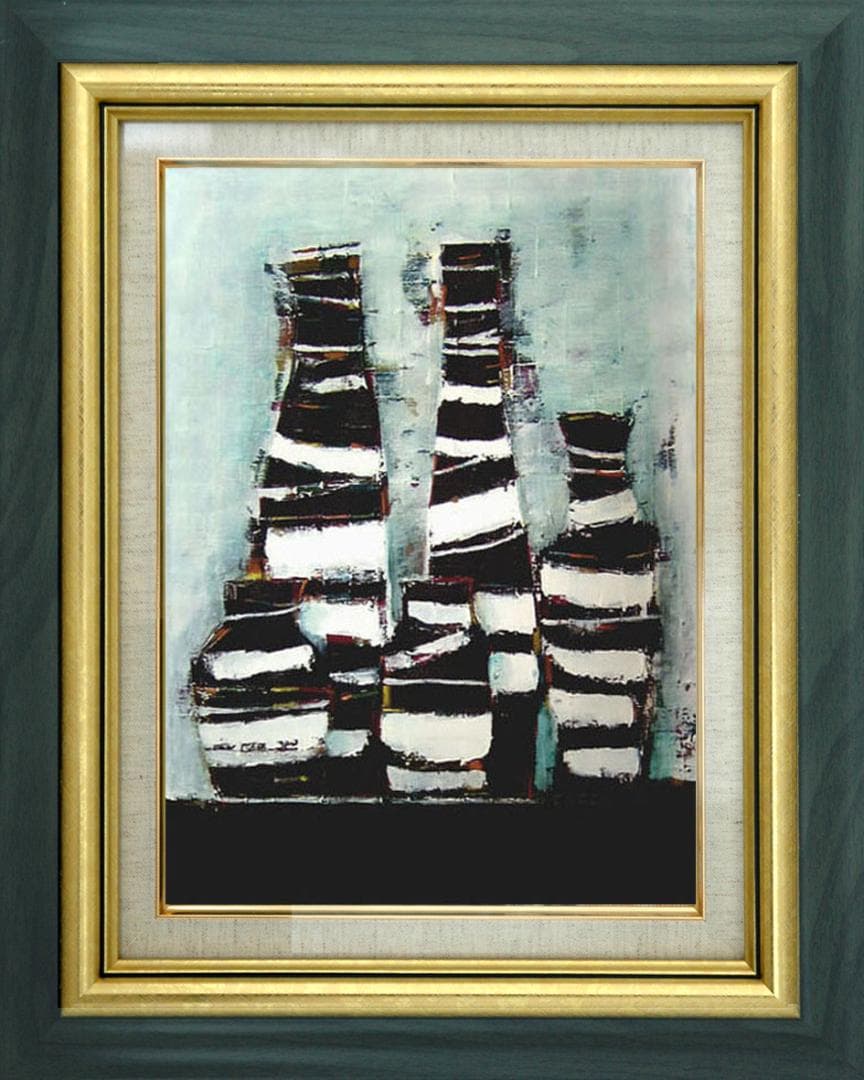 油絵 絵 絵画 インテリア 額付(白) uF6-063104 静物 花瓶 - メルカリ