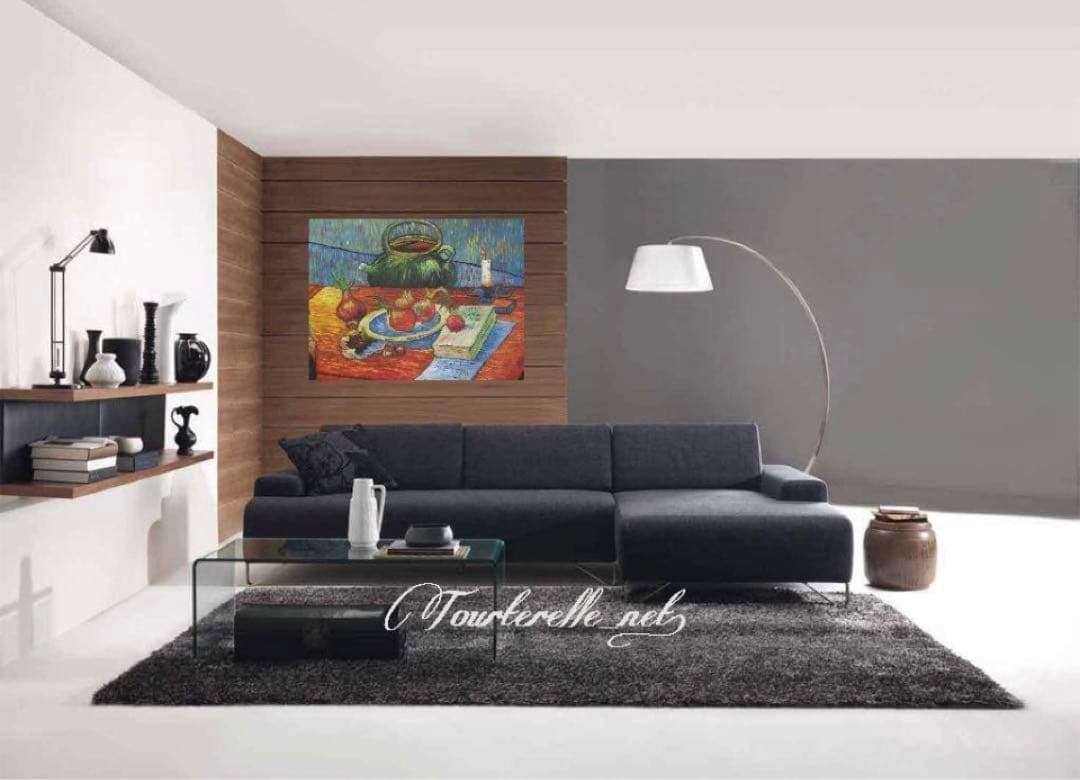 肉筆☆油絵☆F20『玉ねぎのある静物』ゴッホ/模写