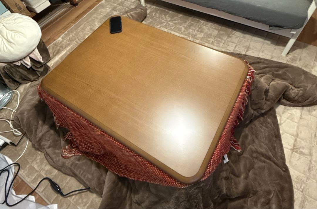 折りたたみ こたつテーブルのみ 天板付き ブラウン