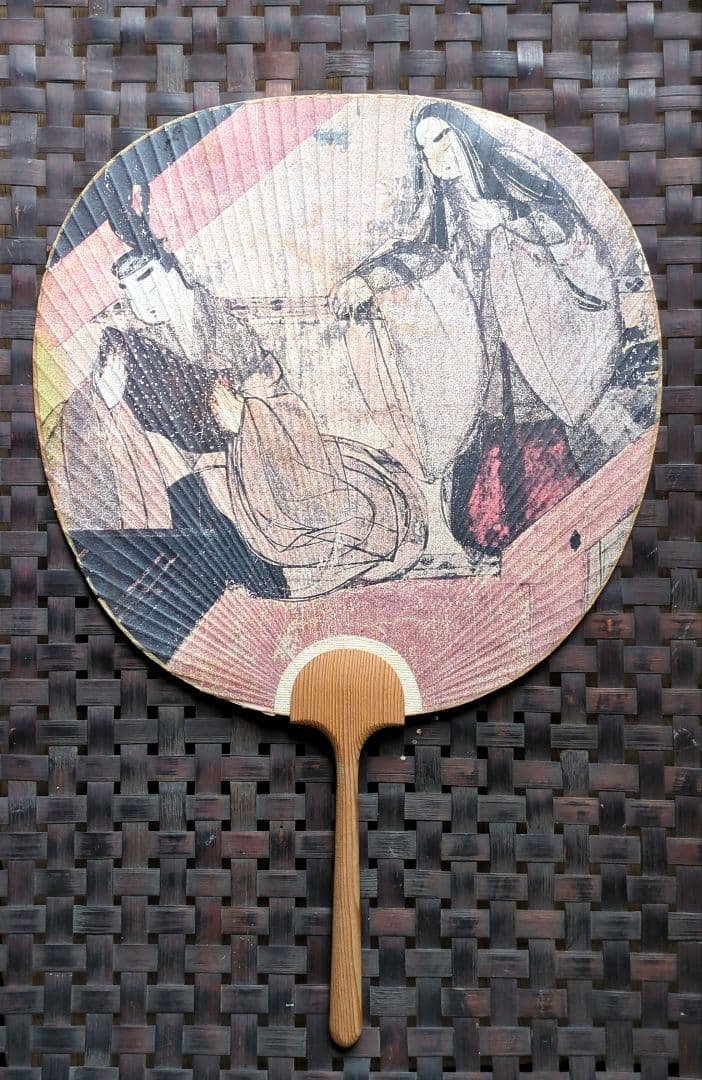 日本製高級うちわ 源氏物語 古道具 希少
