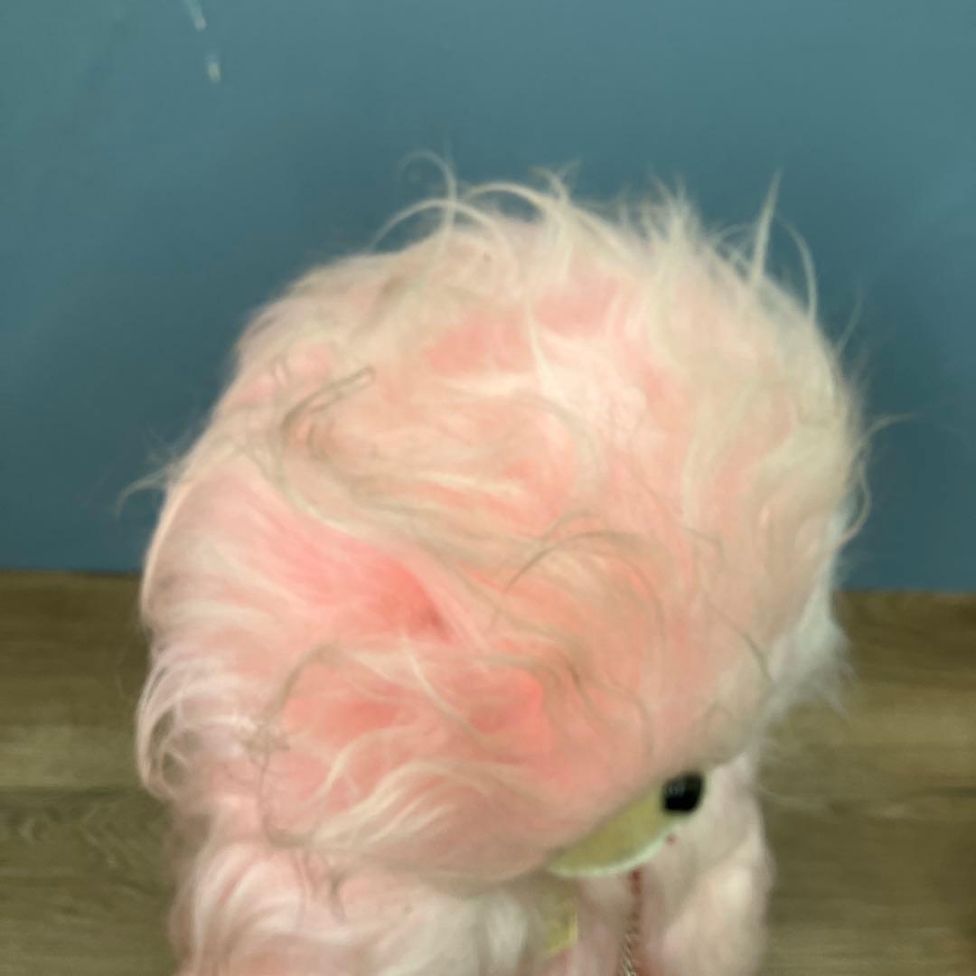 昭和レトロ エクスラン プードル ぬいぐるみ ピンク タグ付き 当時物