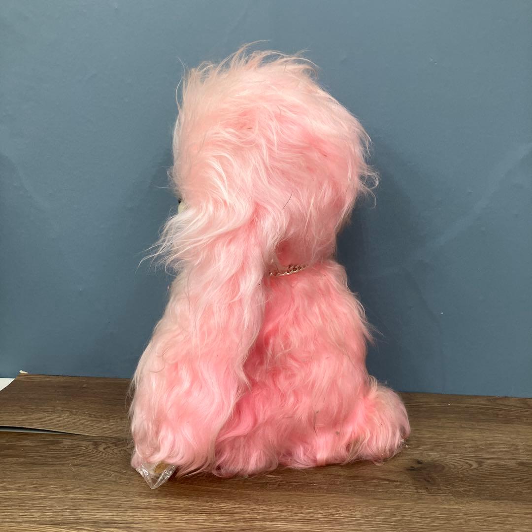 昭和レトロ エクスラン プードル ぬいぐるみ ピンク タグ付き 当時物