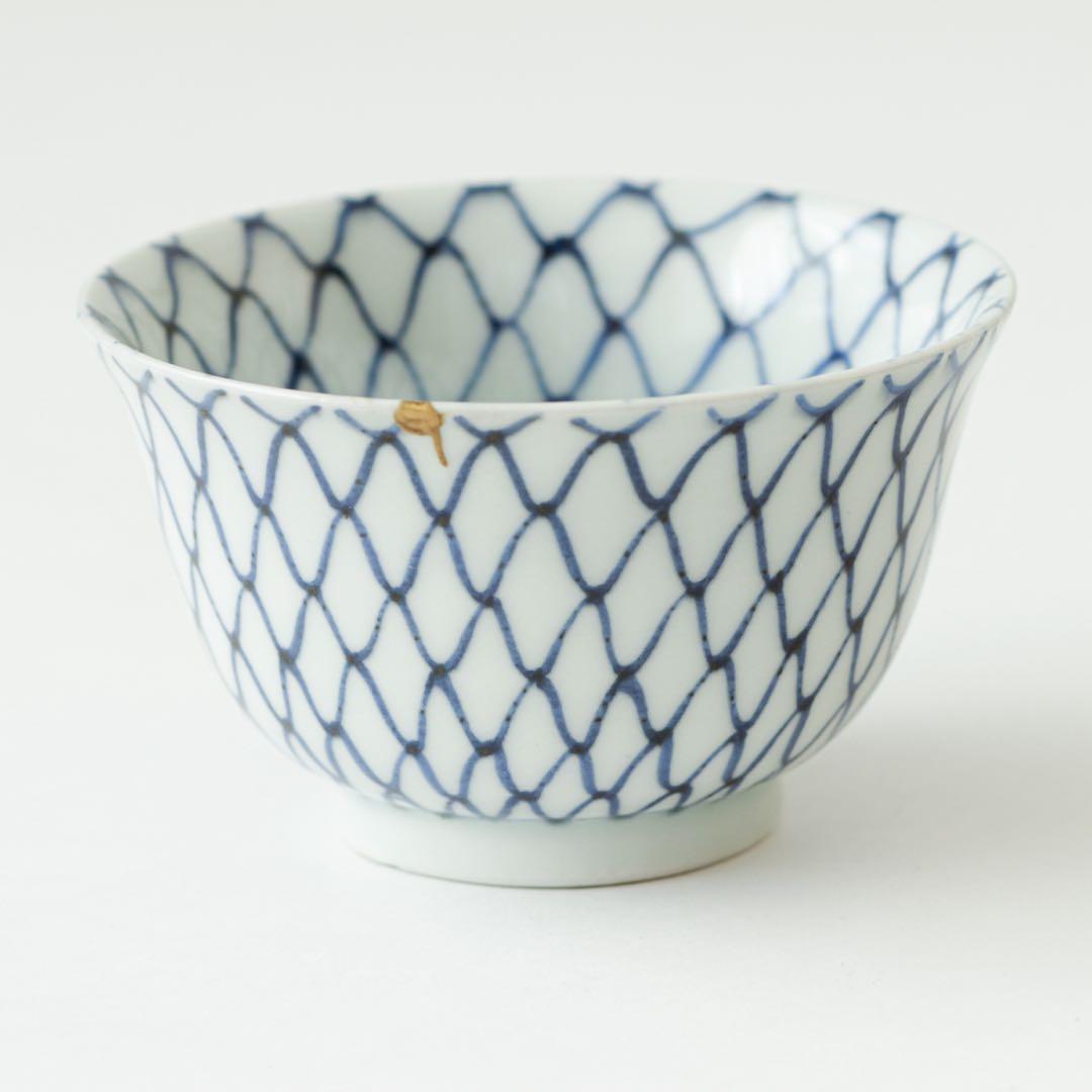 伊万里　古伊万里　江戸　中期　網目　向付　煎茶碗 伊万里 古伊万里 江戸 中期 網目 向付 煎茶碗 美術品・アンティーク