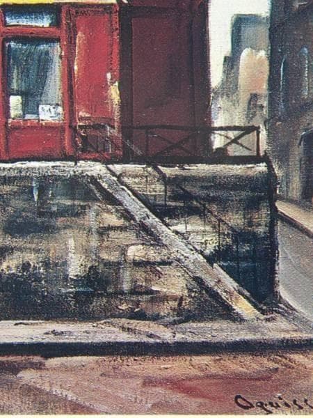 荻須高徳、【ルュシアン・エール広場】、希少画集画、新品高級額、額装付