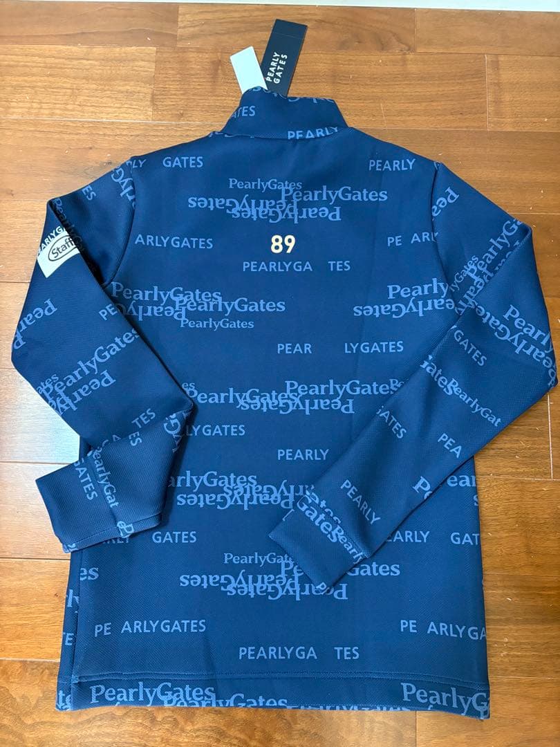 新品　PEARLY GATES ネイビー ロゴシャツ サイズ1