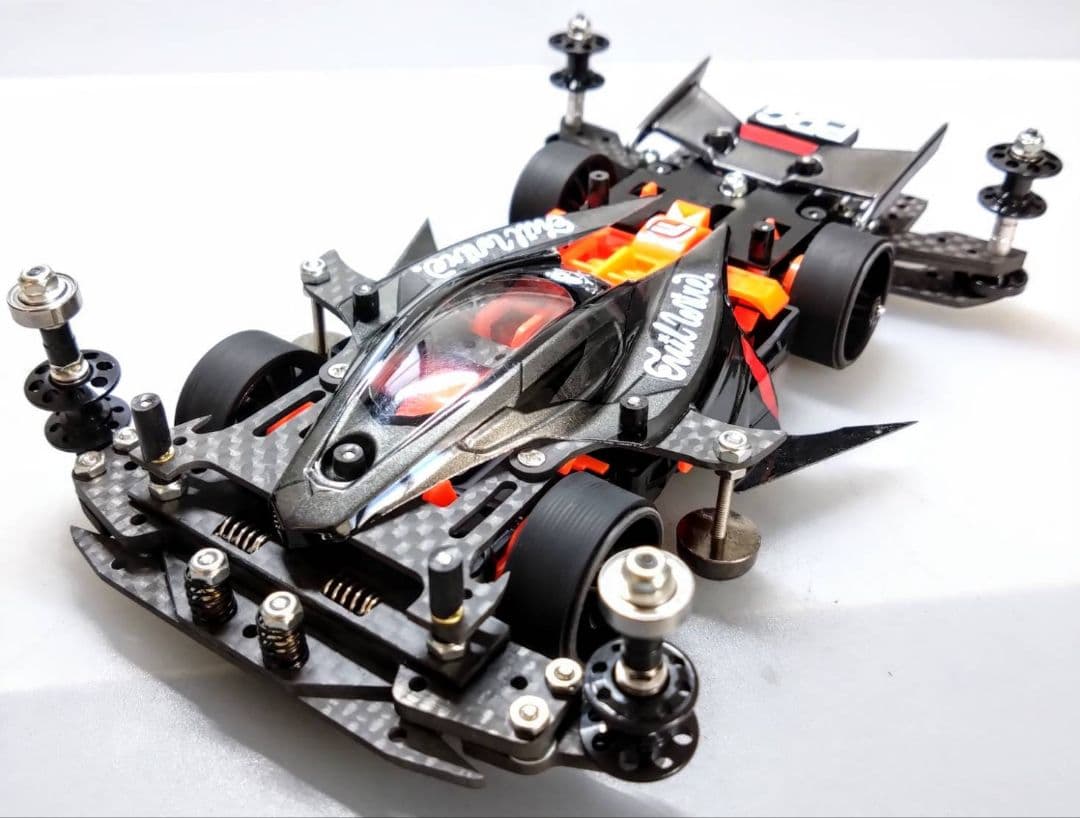 ミニ四駆 完成品 デュアルリッジ 蛍光オレンジ MSフレキ ミニ四駆 完成品 デュアルリッジ jr MSフレキ 10