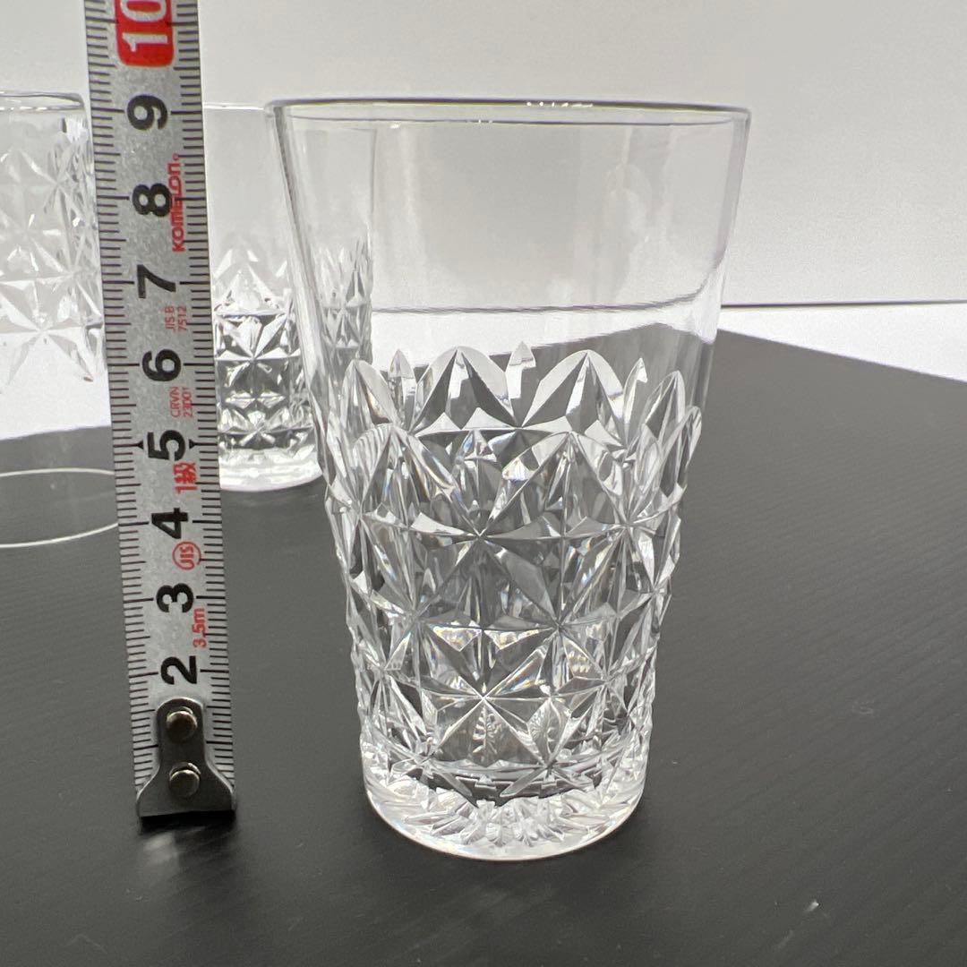 激レア品 バカラ手彫切子カットグラス5客 共箱 東Y7-0918⭐︎1F