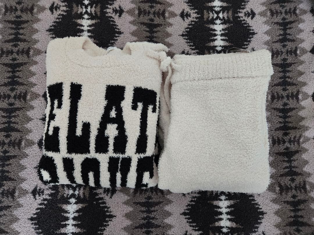 ジェラートピケHOMME パウダービッグロゴプルオーバーパンツセット M タグ付