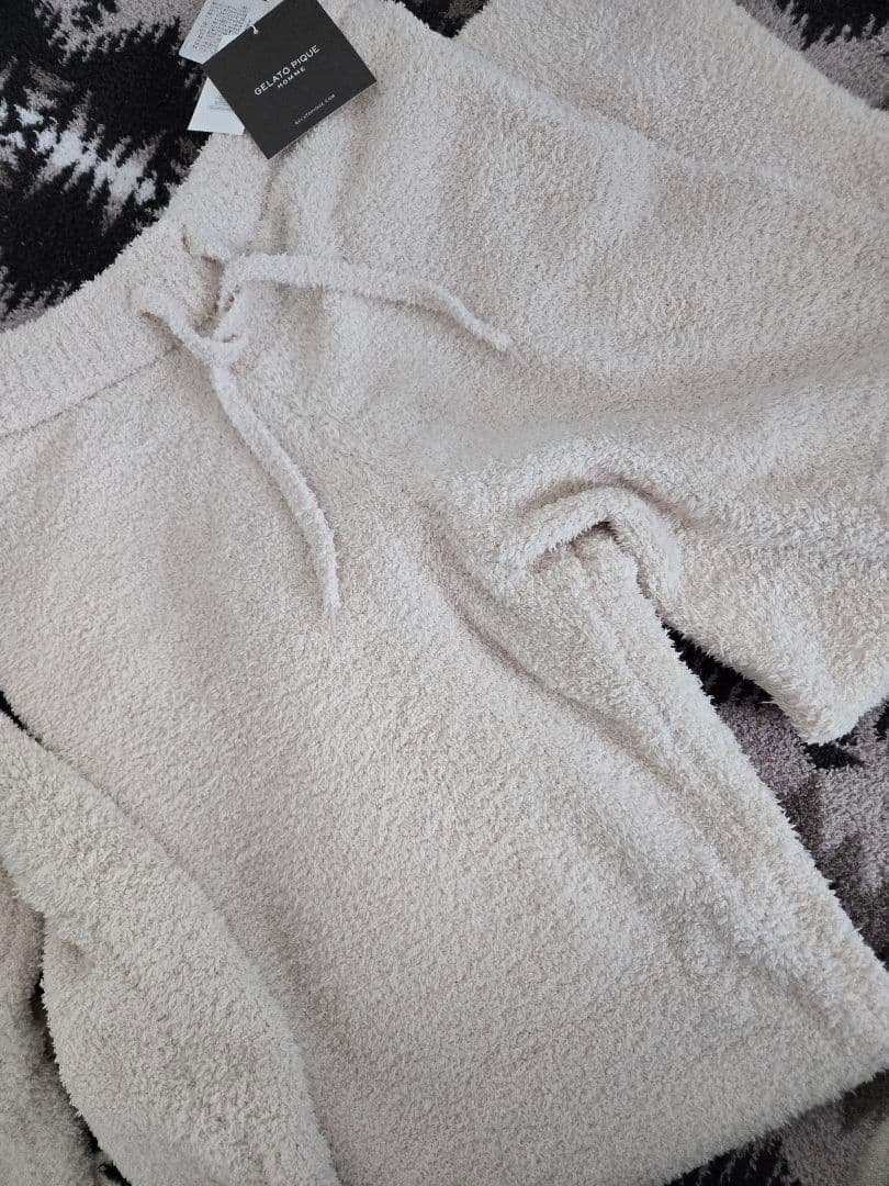 ジェラートピケHOMME パウダービッグロゴプルオーバーパンツセット M タグ付