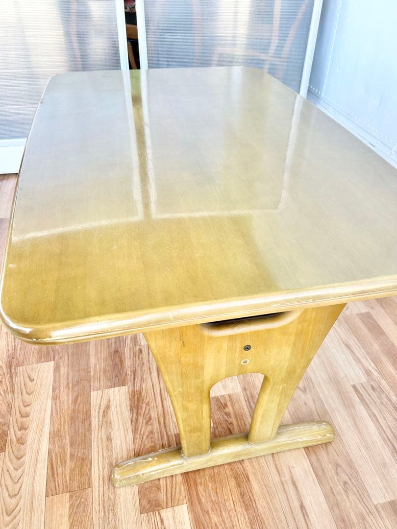 587 マルニ木工　棚付きダイニングテーブル　北欧 ナチュラル 木製 120 b