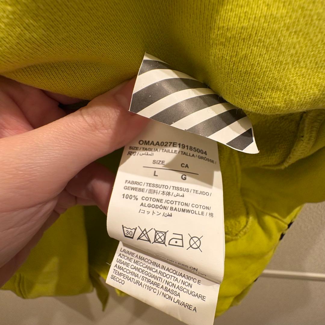 Off-White オフホワイト パーカー イエロー