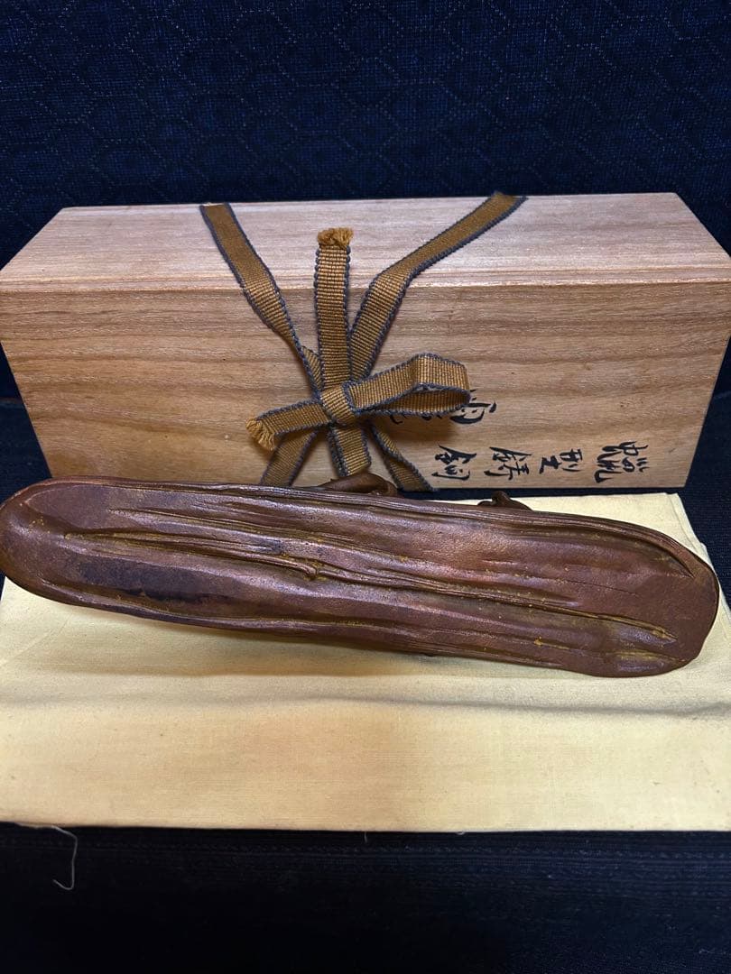 蝋型鋳造 雨龍書鎮 置物