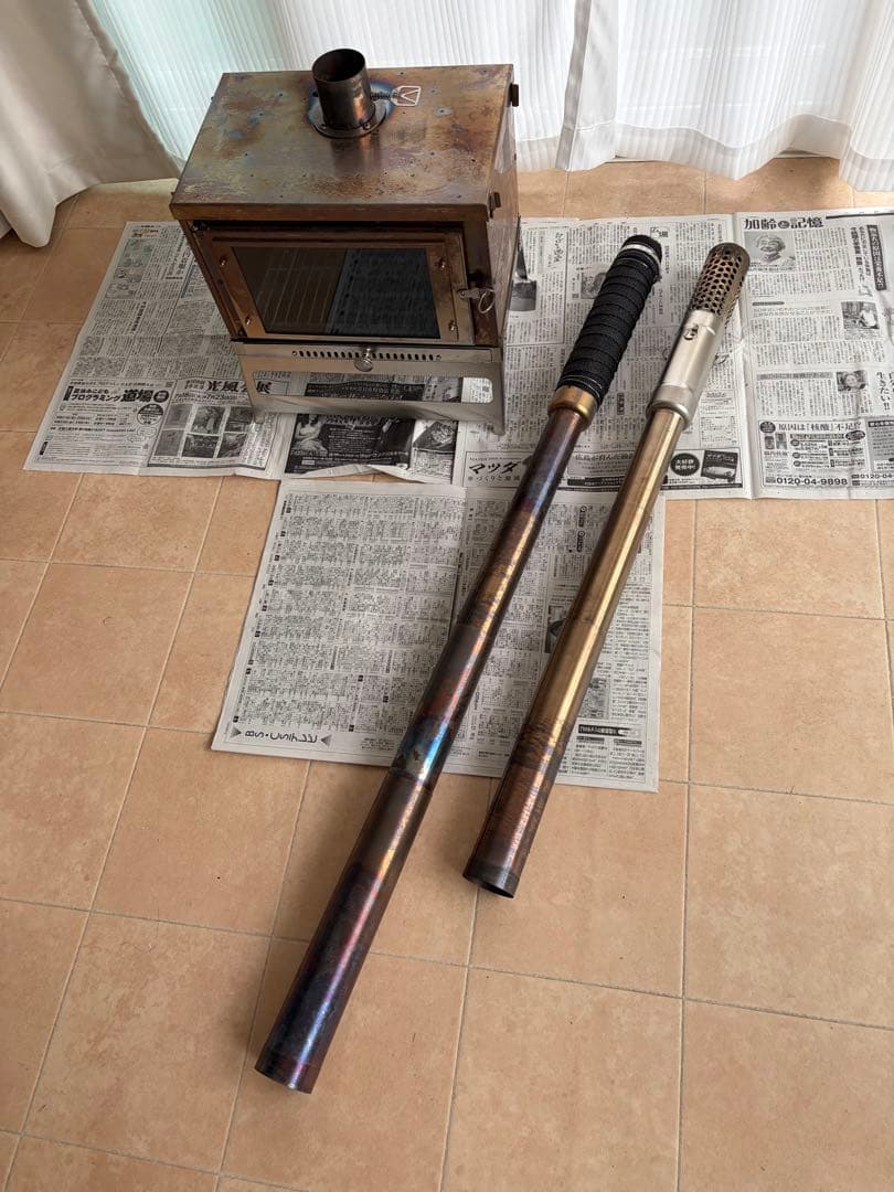 薪ストーブ コンパクト ガラスドア付き