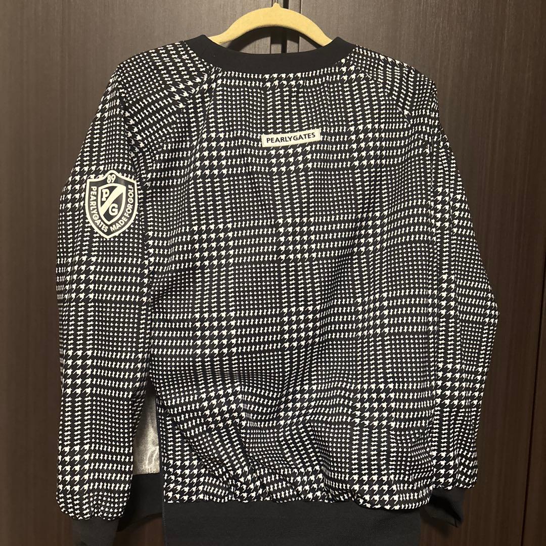 PEARLY GATES 千鳥格子柄セーター　防寒　風避け　セットアップ可能