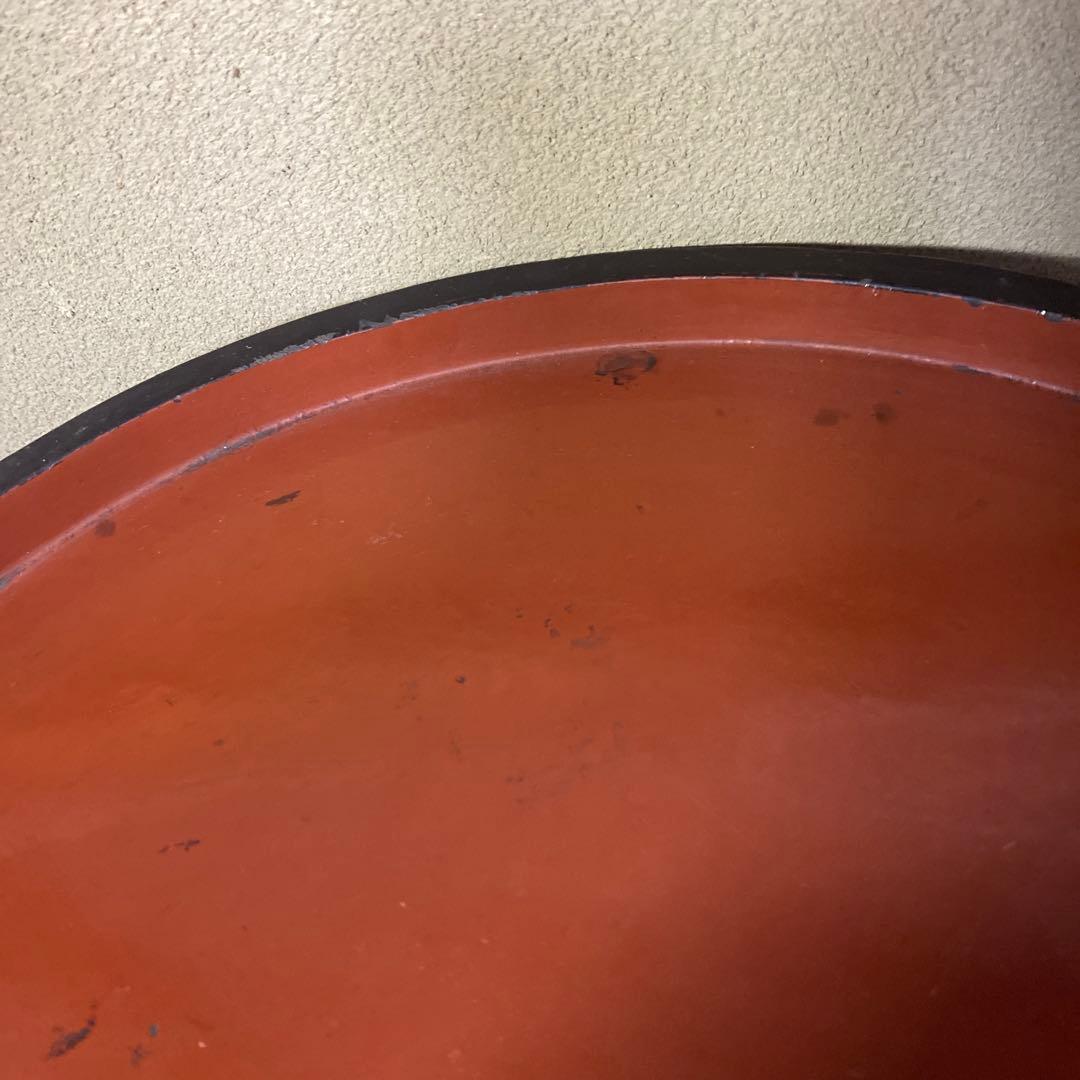 三つ足漆盆36.5cm8.5cm