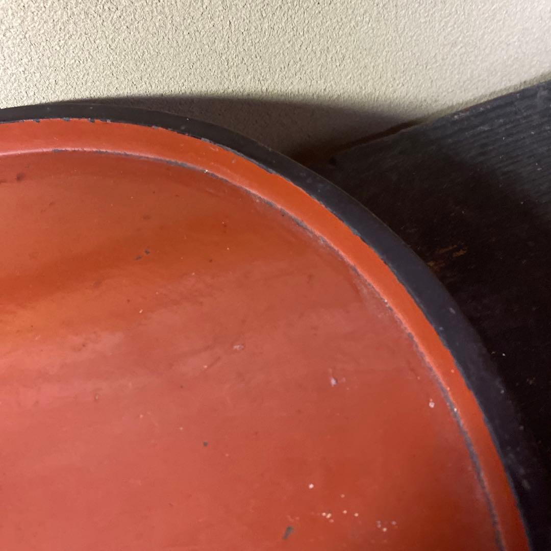 三つ足漆盆36.5cm8.5cm