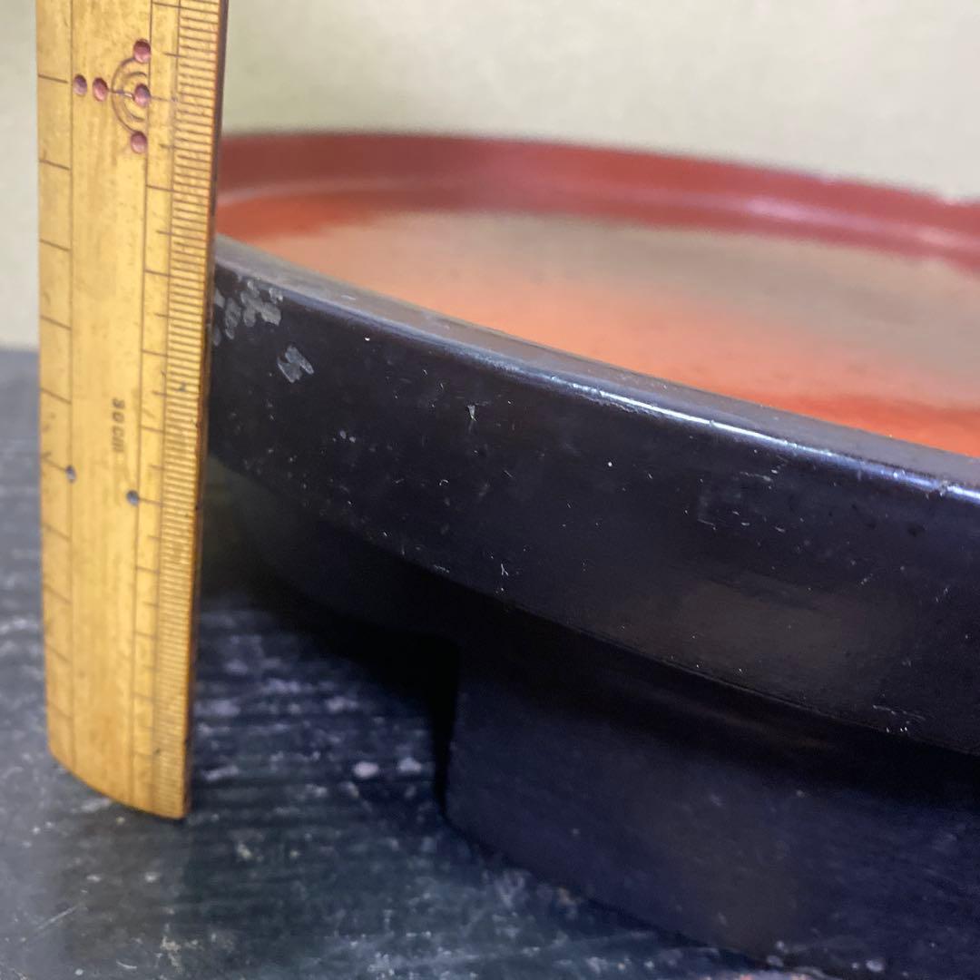 三つ足漆盆36.5cm8.5cm
