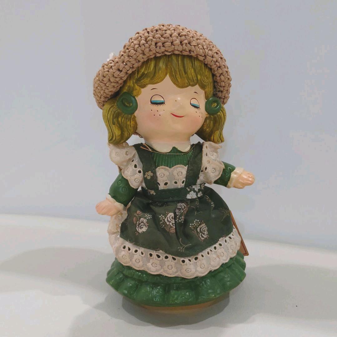 昭和レトロ 手塗り 陶器製 サンキョー オルゴール 回転人形 - メルカリ