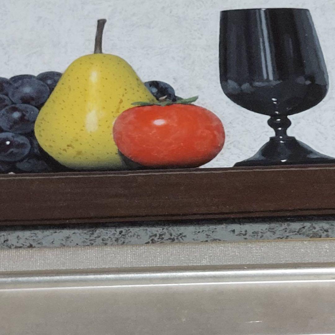 滝沢直次　柿　原作　油絵