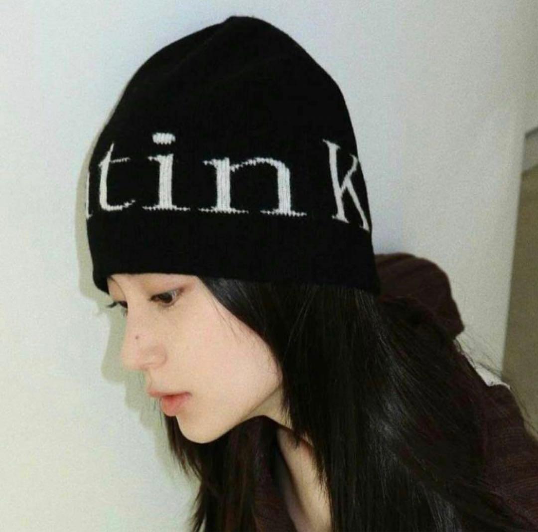 Matin Kim マーティン キム ビーニー ニット帽 BLACK ブラック Matin