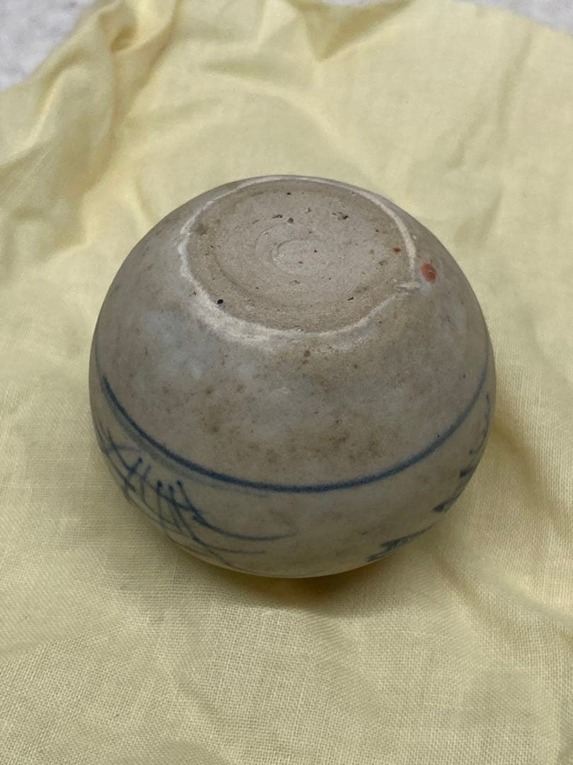 希少 15世紀～16世紀 安南染付 鳥図小壷 茶入 煎茶道具 茶道具