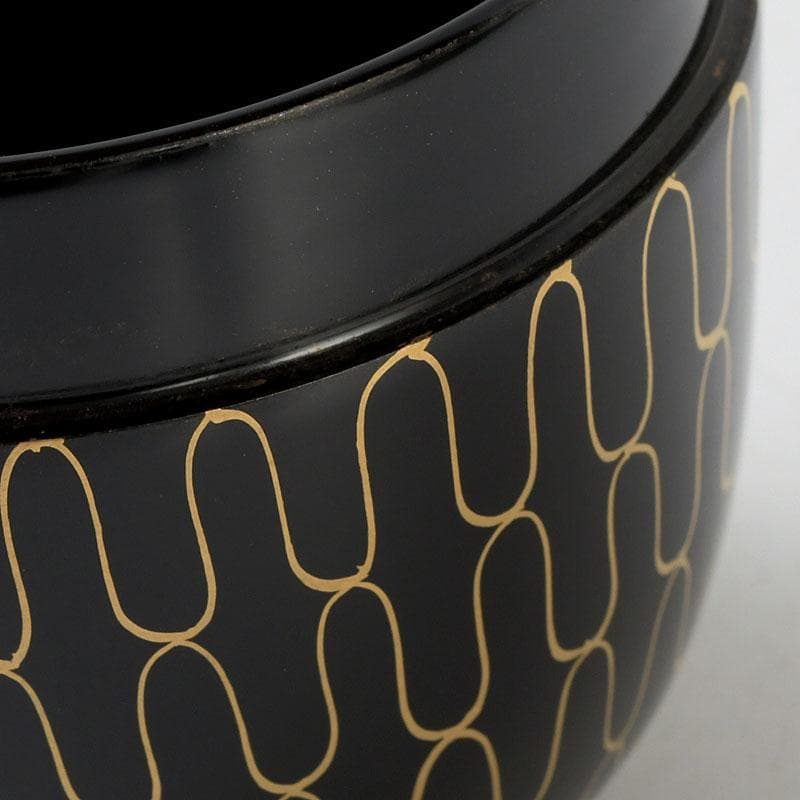 茶道具 中村湖彩作 網目蒔絵 中棗 共布 紫野 小林太玄極め箱 V 9369