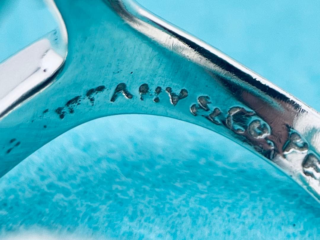 h987 ティファニー　オープンハート　リング　シルバー　925 約13.5号